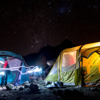 Starry night on Mt. Kilimanjaro
